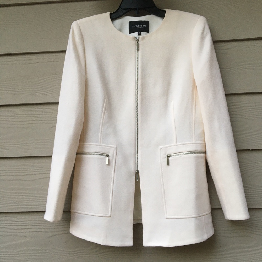 NWT Lafayette 148 Landon Cloud Zipper Jacket 6 - Picture 11 of 15